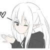 😘 Эмодзи «Эльфийка в худи» для Telegram