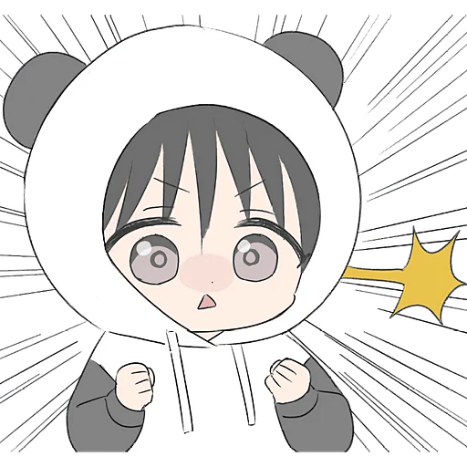 😯 Стикер «Худи панда» для Telegram