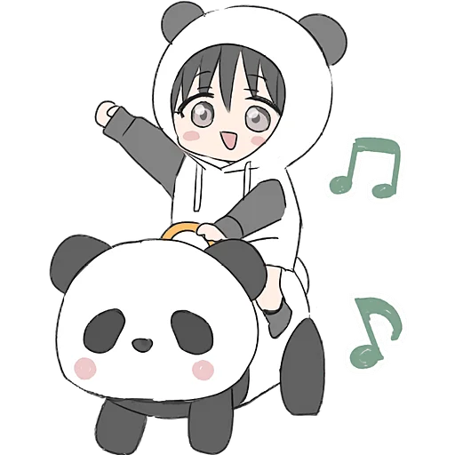 🐼 Стикер «Худи панда» для Telegram