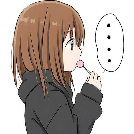 🍭 Стикер «Худи тян» для Telegram