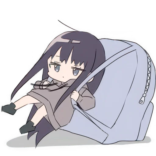 🎒 Стикер «Худи девочка» для Telegram