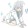 🐰 Эмодзи «Худи тян серебряная» для Telegram