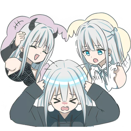 😫 Стикер «Серебряные сестренки» для Telegram