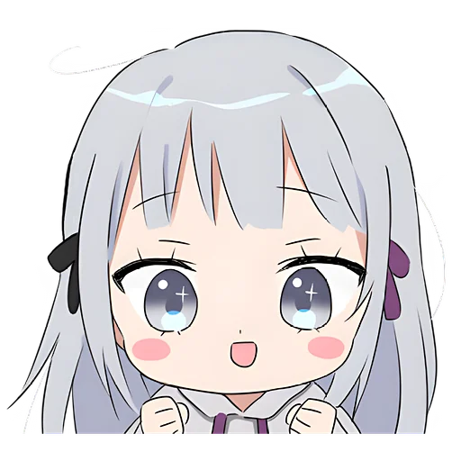 🤩 Стикер «Худи тян серая» для Telegram