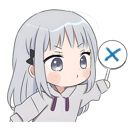 ❌ Стикер «Худи тян серая» для Telegram