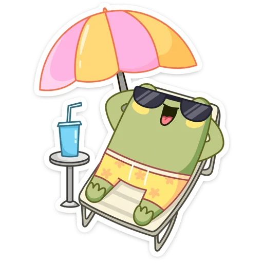 🏖 Стикер «Летний Хоппер» для Telegram