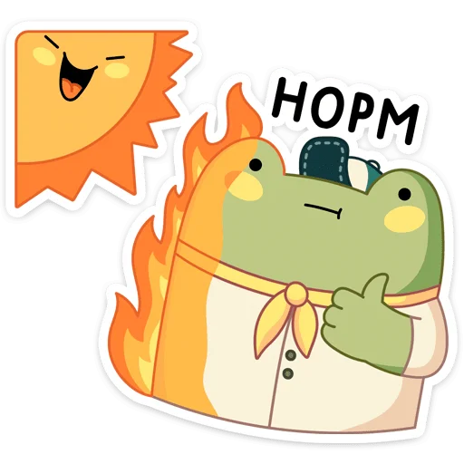 👍 Стикер «Летний Хоппер» для Telegram