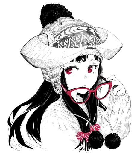 😟 Стикер «Horned girl (jaco)» для Telegram