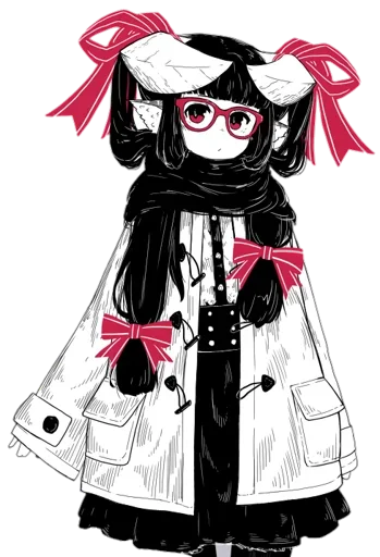 😳 Стикер «Horned girl (jaco)» для Telegram