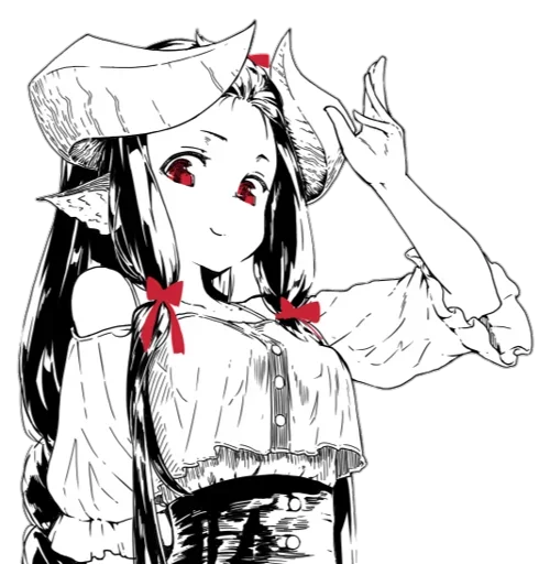 🙄 Стикер «Horned girl (jaco)» для Telegram