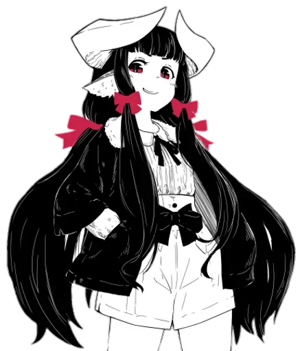 😒 Стикер «Horned girl (jaco)» для Telegram