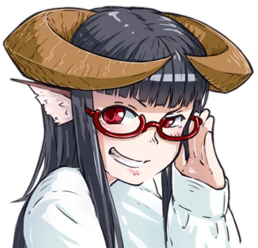 😂 Стикер «Horned girl (jaco)» для Telegram