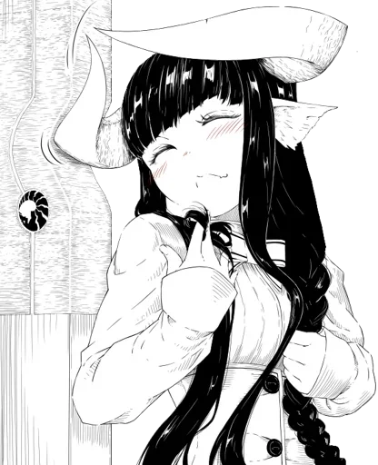🥹 Стикер «Horned girl (jaco)» для Telegram