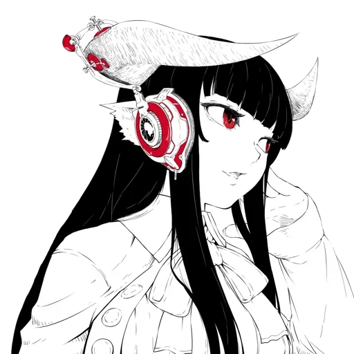 😌 Стикер «Horned girl (jaco)» для Telegram