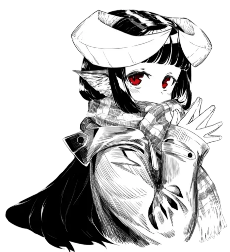 😒 Стикер «Horned girl (jaco)» для Telegram