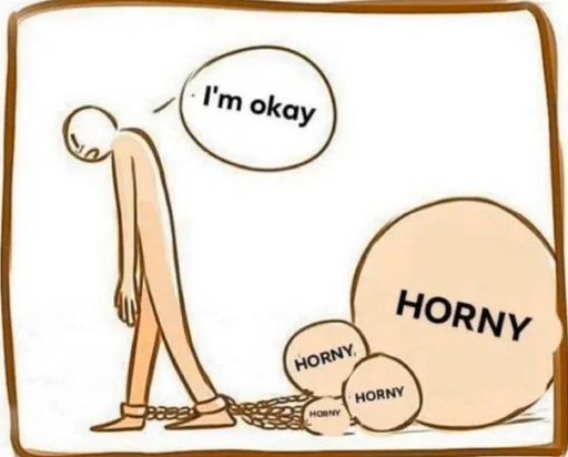❤️ Стикер «Horny Girl» для Telegram