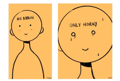 🧠 Стикер «Horny Girl» для Telegram
