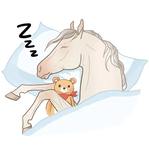 😴 Стикер «Horse Force» для Telegram