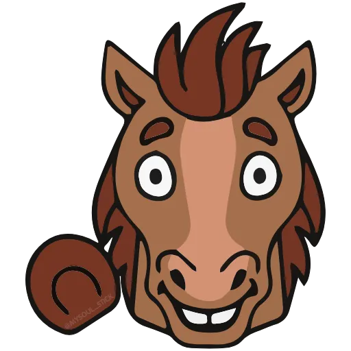 Эмодзи «Horse» для Telegram — обложка