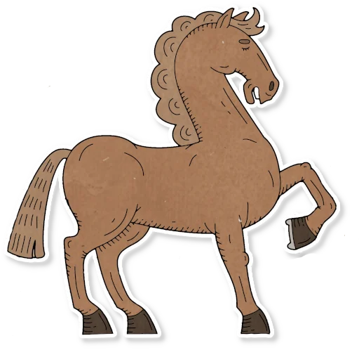 🐎 Стикер «Конь огонь» для Telegram