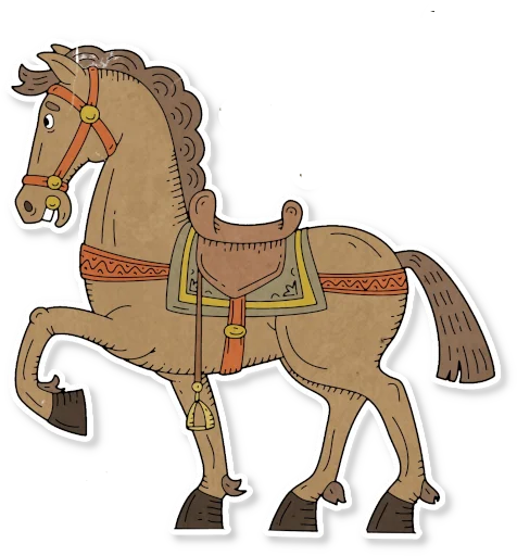 🐴 Стикер «Конь огонь» для Telegram