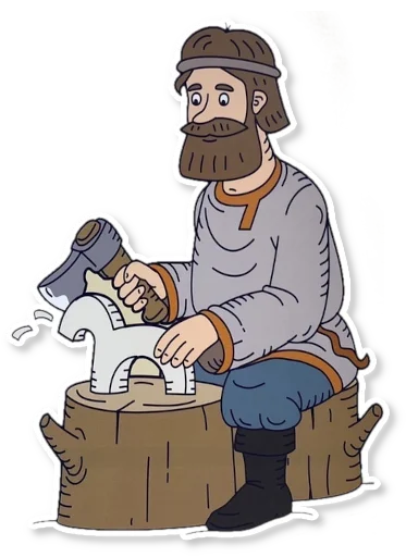 👨‍🦰 Стикер «Конь огонь» для Telegram