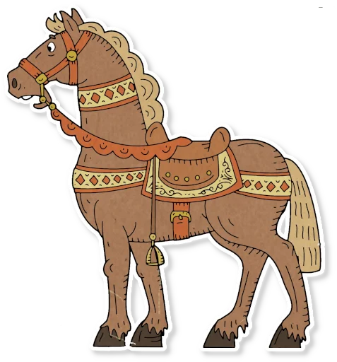 🐎 Стикер «Конь огонь» для Telegram