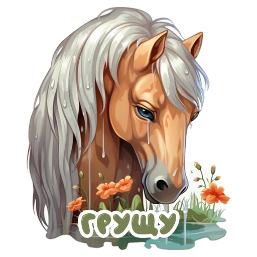 😭 Стикер «Horse Secrets» для Telegram