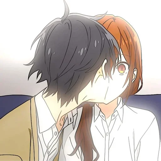 👩‍❤️‍💋‍👨 Стикер «Hori san to Miyamura kun» для Telegram