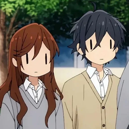 🤨 Стикер «Hori san to Miyamura kun» для Telegram