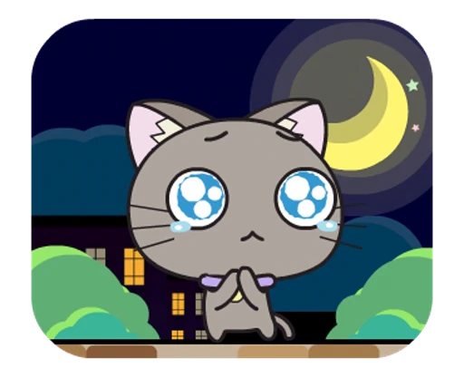 😢 Стикер «Hoshi and Luna Diary» для Telegram