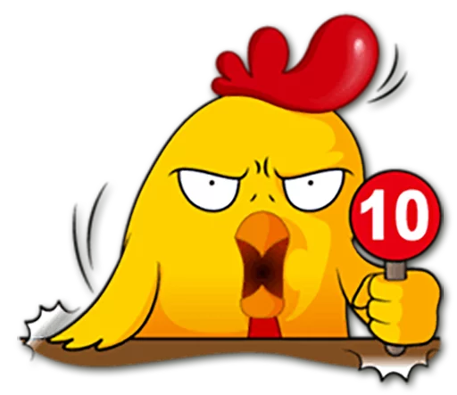 🔟 Стикер «Hot Chicken» для Telegram
