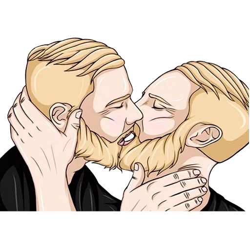 👨‍❤️‍💋‍👨 Стикер «Парни vs Девушки» для Telegram