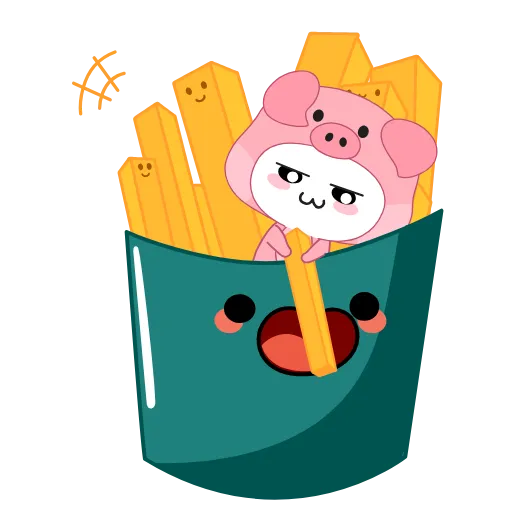 🍟 Стикер «Hot Cross» для Telegram