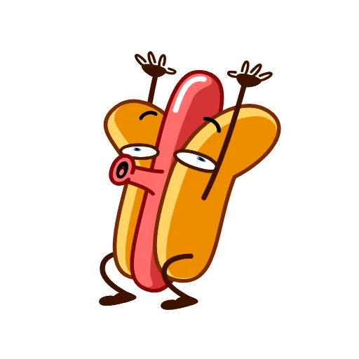 🤪 Стикер «Juicy Hot Dog» для Telegram