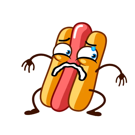 😨 Стикер «Juicy Hot Dog» для Telegram