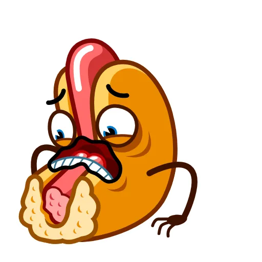 😨 Стикер «Juicy Hot Dog» для Telegram