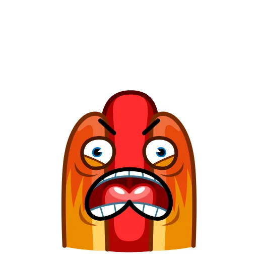 😡 Стикер «Juicy Hot Dog» для Telegram