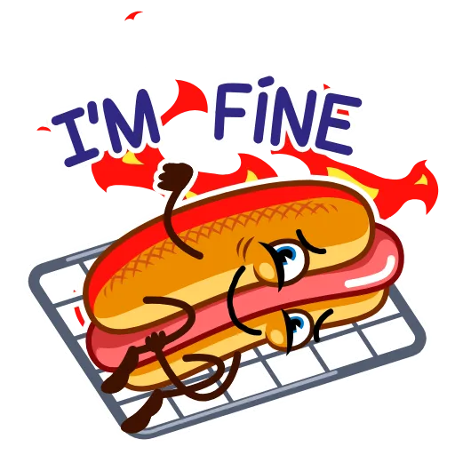 🔥 Стикер «Juicy Hot Dog» для Telegram