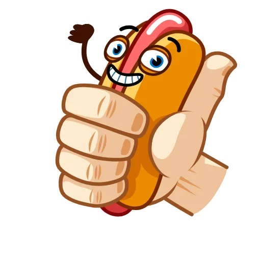 👍 Стикер «Juicy Hot Dog» для Telegram