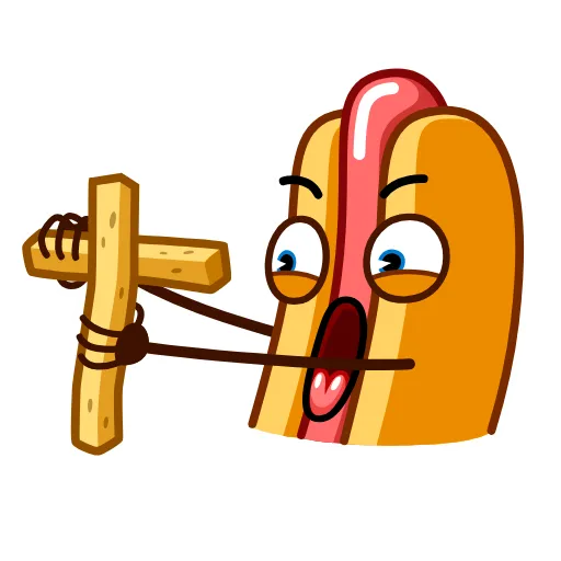 🙅‍♀️ Стикер «Juicy Hot Dog» для Telegram