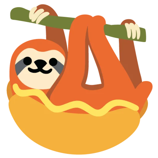 🦥 Стикер «hot dogi dog» для Telegram