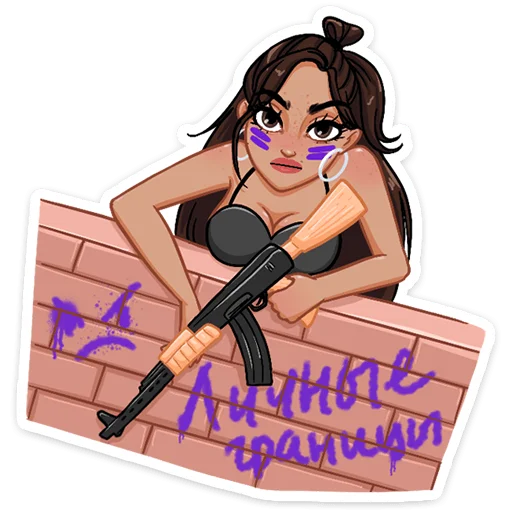 🔫 Стикер «Жаркая Летта» для Telegram