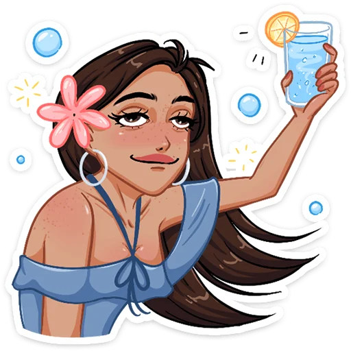 🍹 Стикер «Жаркая Летта» для Telegram