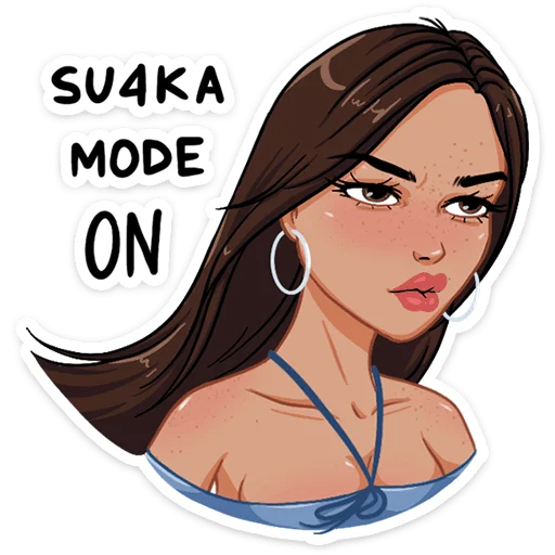 😡 Стикер «Жаркая Летта» для Telegram
