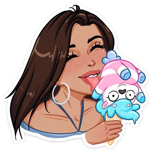 🍦 Стикер «Жаркая Летта» для Telegram