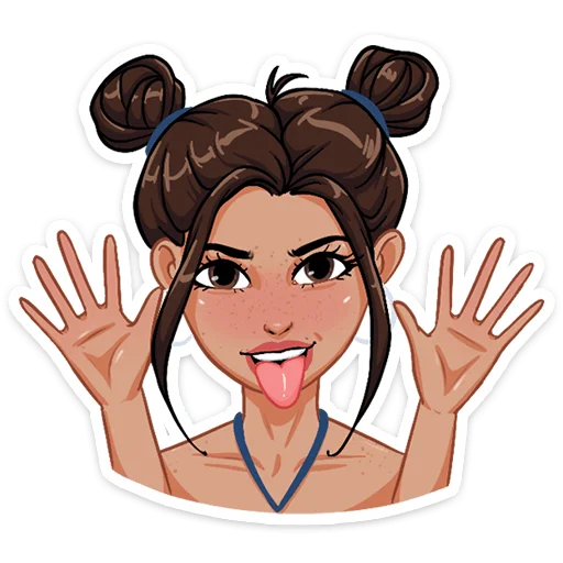 😛 Стикер «Жаркая Летта» для Telegram