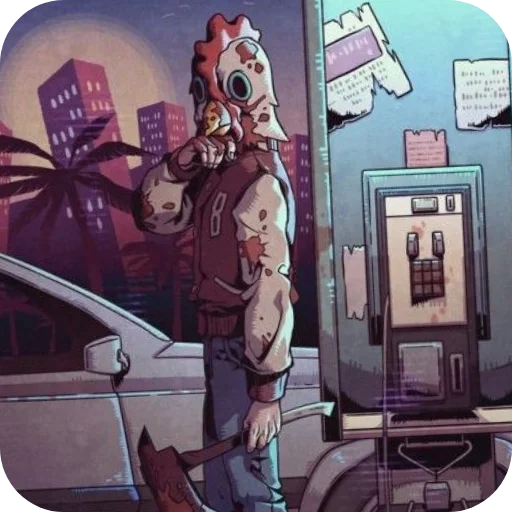 👍 Стикер «Hotline Miami» для Telegram