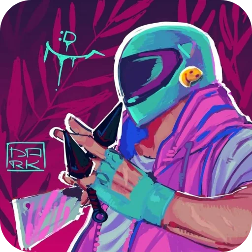 👍 Стикер «Hotline Miami» для Telegram