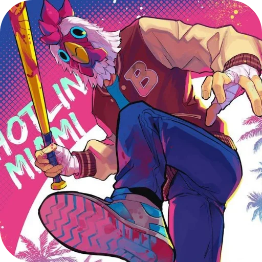 👍 Стикер «Hotline Miami» для Telegram